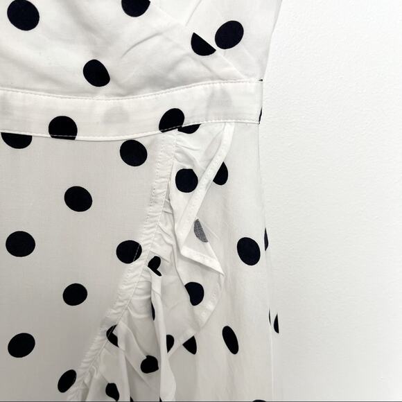 J. Crew Faux Wrap Dress Fawn Polka Dot - Picture 4 of 10